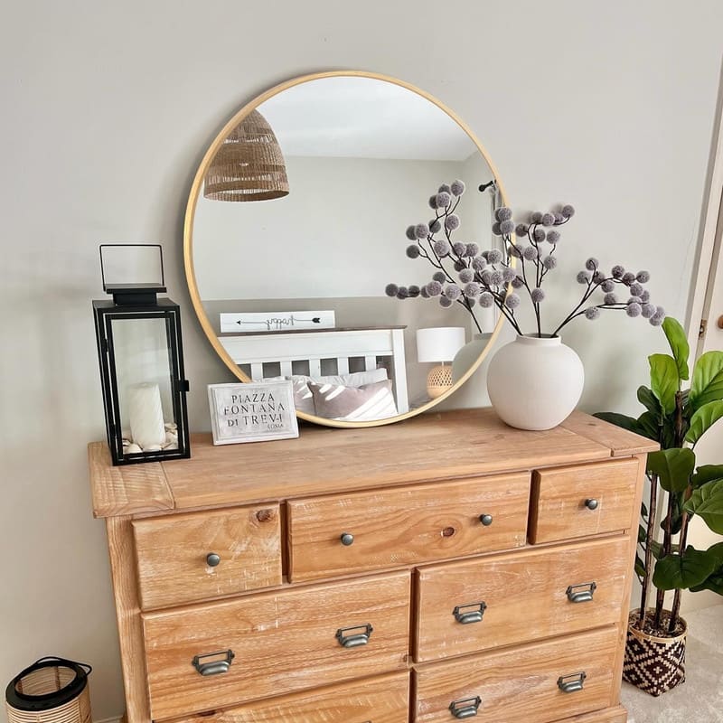 Modern Bathroom Wall Mounted Round Vanity Mirror
