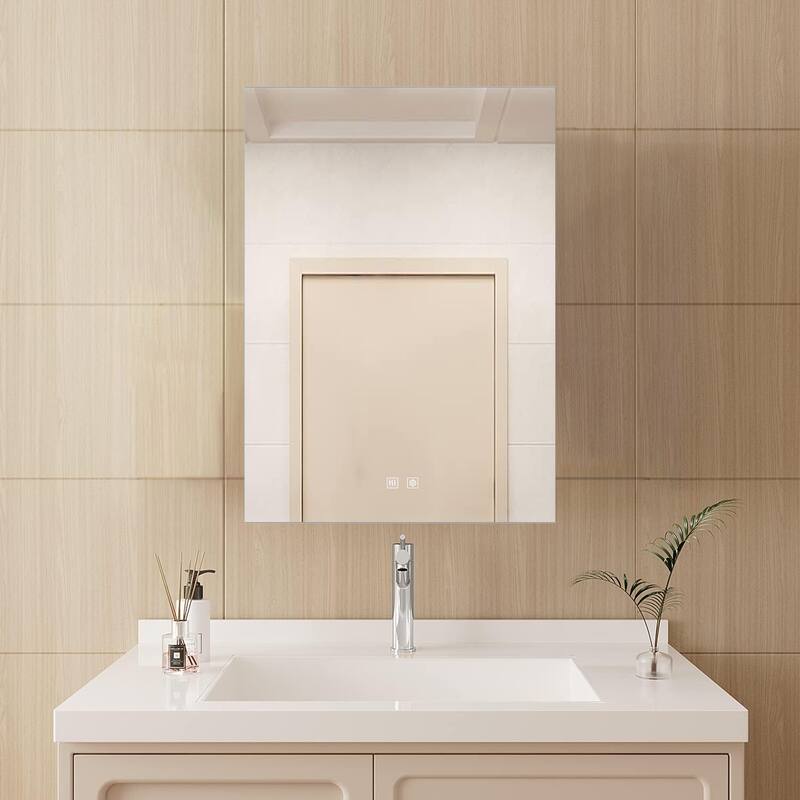 Vellum LED Bathroom Vanity Mirror - N/A - 24 in W x 28 in H