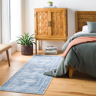 Livabliss Zakariya Vintage Medallion Machine Washable Area Rug