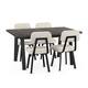 Option Grey Solid Wood/Grey-Beige PVC / Black Metal