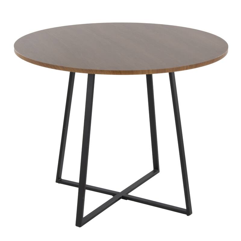 Porch & Den Pugo Canary Dining Table with Metal Trestle Base