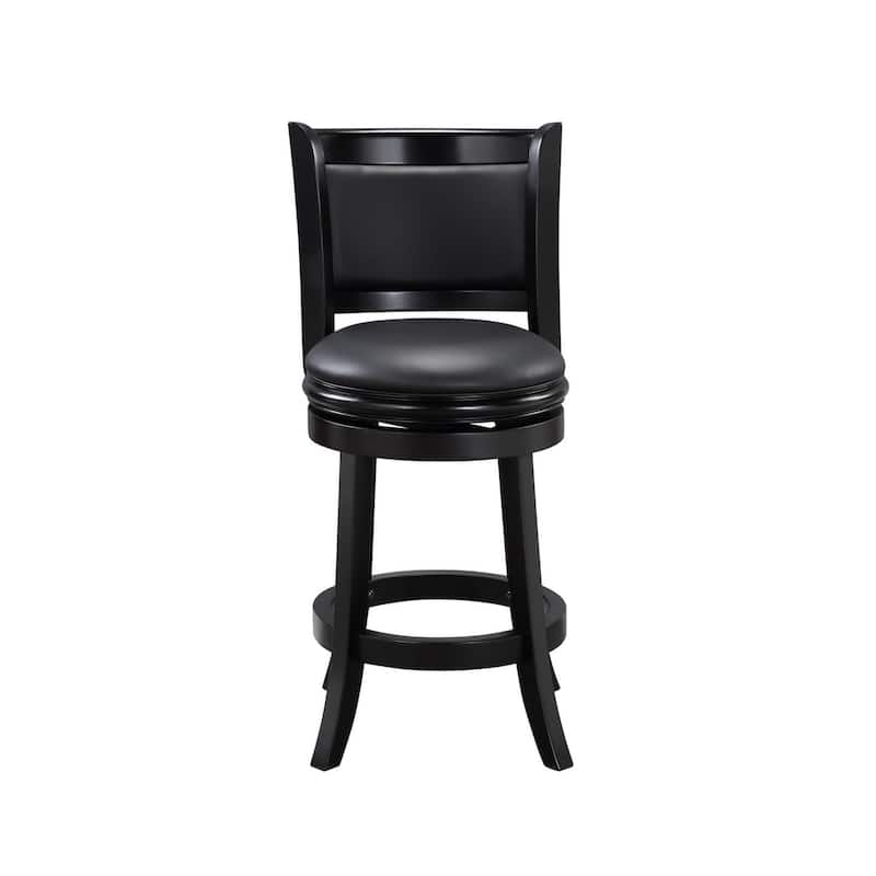 Augusta Wood Upholstered Swivel Counter Barstool