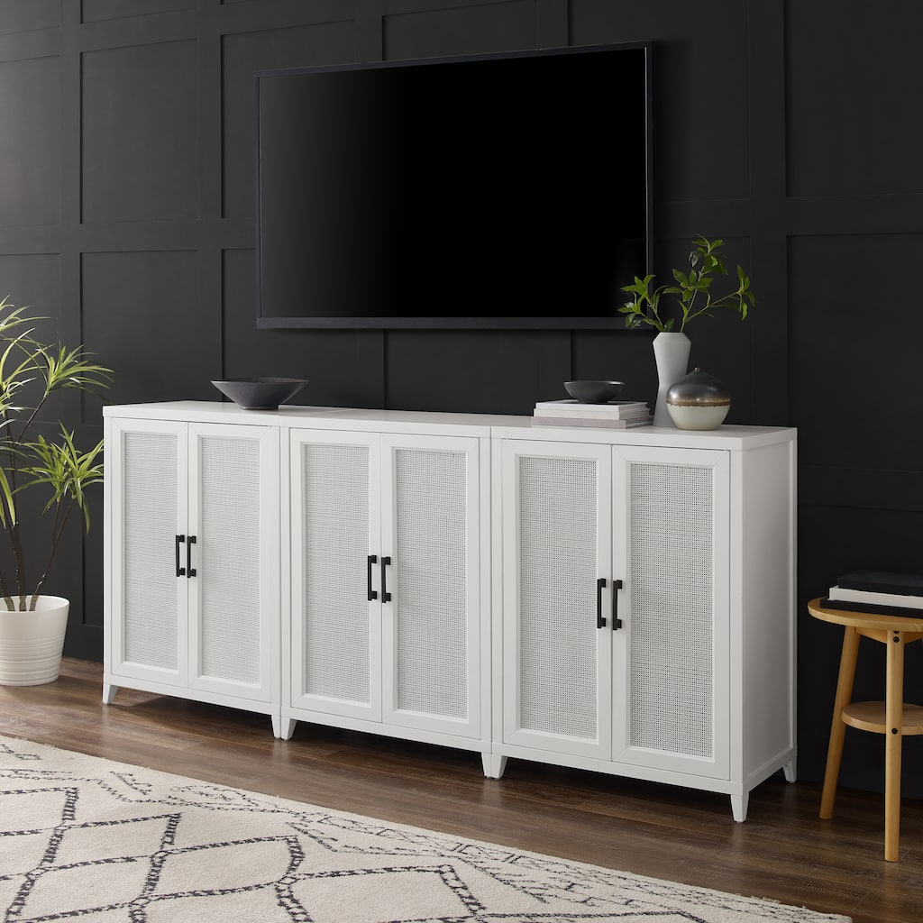 Crosley Milo 3Pc Media Storage Cabinet Set