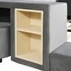 preview thumbnail 75 of 95, Velvet Grounded Bed Mother & Child Bed Platform Slat Bed Frame with Little Round Stool and Bedside Desk for Growing Child