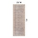 preview thumbnail 51 of 76, Vintage Washable Rug – Low Pile with Subtle Pattern, Perfect for Neutral Spaces in Living Room, Entryway, or Bedroom