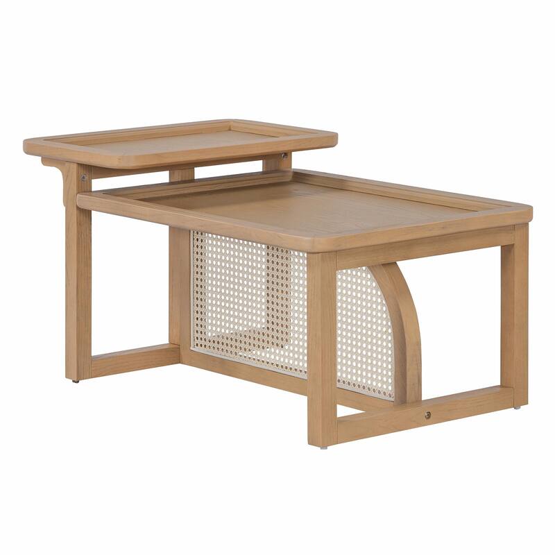 Modern 2-Piece Nesting Coffee Table Set