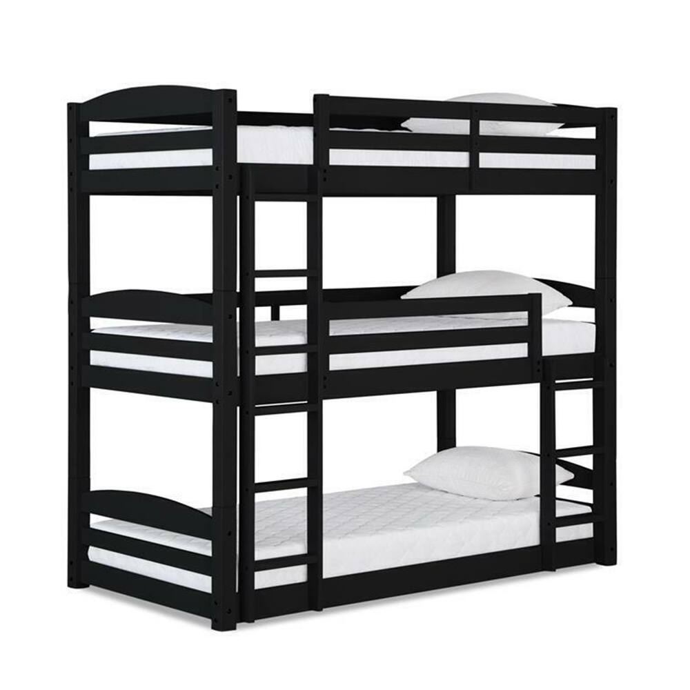 Triple Floor Bunk Bed in Black Bed Bath & Beyond 38168084