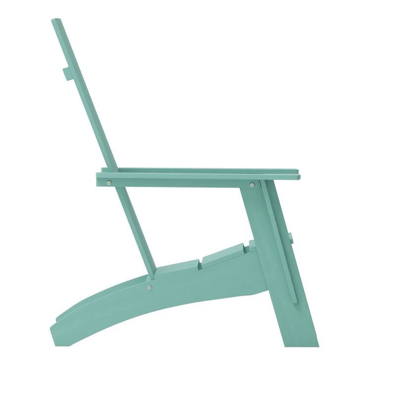 Modern Dual Slat Back Adirondack Style Chairs (Set of 2)