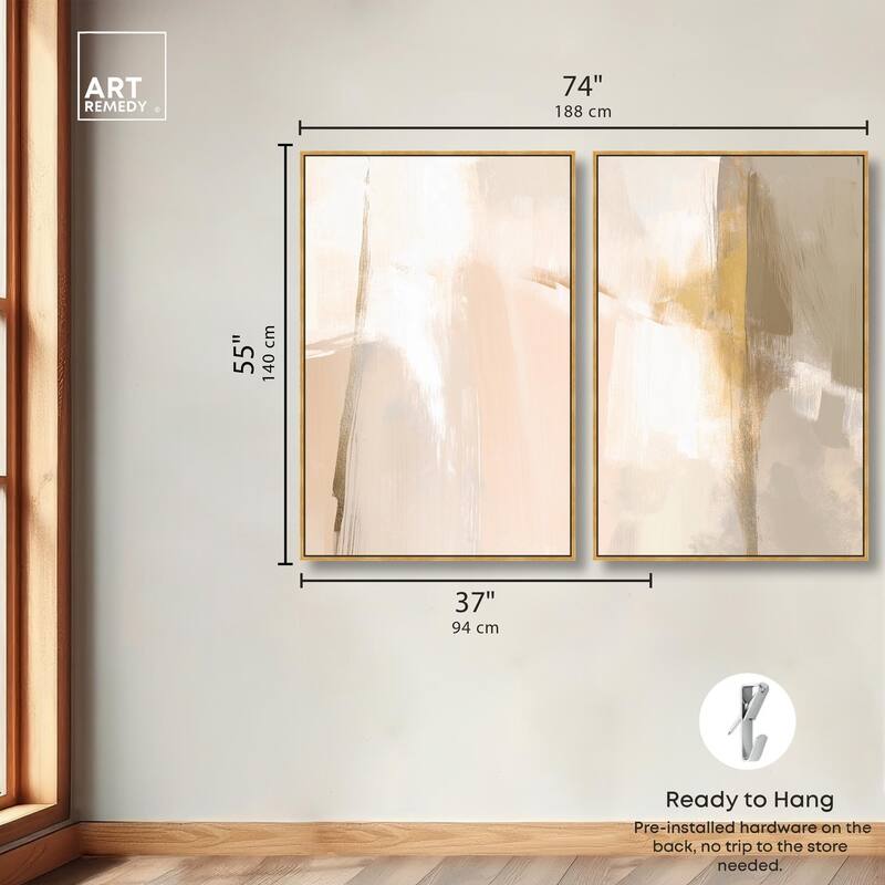 Meditative Hues II Canvas Set of 2 by Art Remedy
