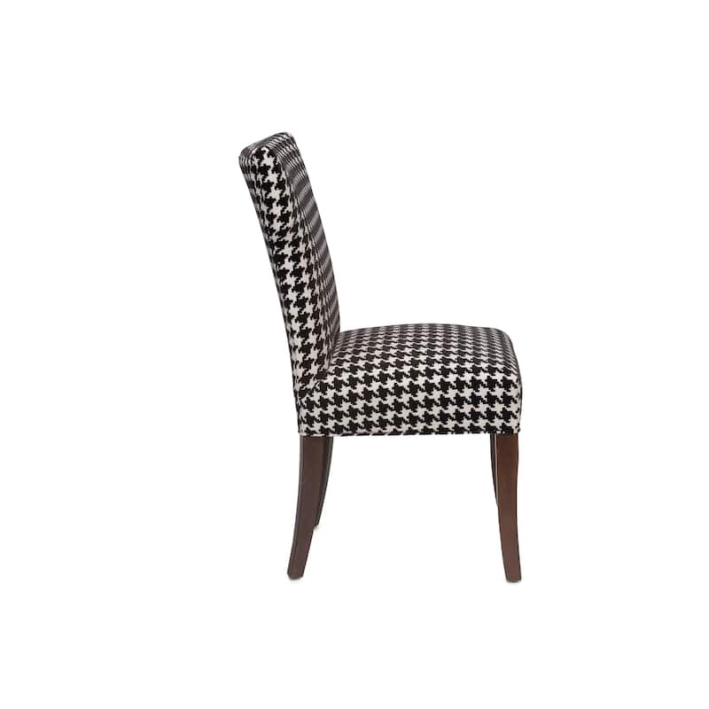 Bella Houndstooth Transitional Wingback Dining Room Chair
