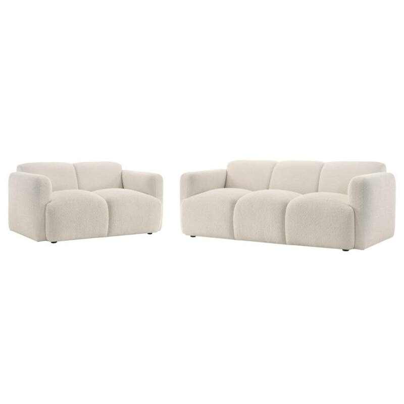 Sierra Ivory Boucle Accent Chair, Loveseat, Sofa, or Living Room Set