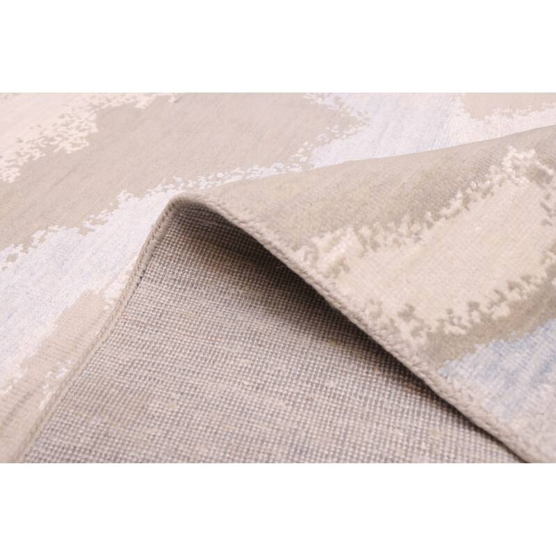 ECARPETGALLERY Hand-knotted Legacy Grey Silk, Wool Rug - 7'11 x 9'11