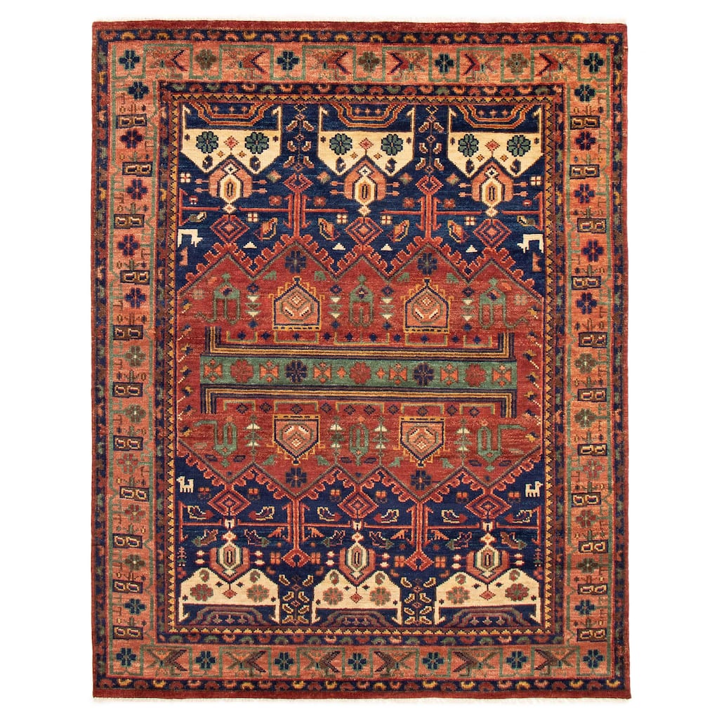 ECARPETGALLERY Hand-knotted Jules Serapi Red Wool Rug - 7'10 x 10'1