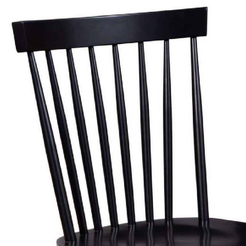 Dining Side Chair, Rubberwood, Windsor Back, Set of 2 - 19.5 L x 18 W x 34 H