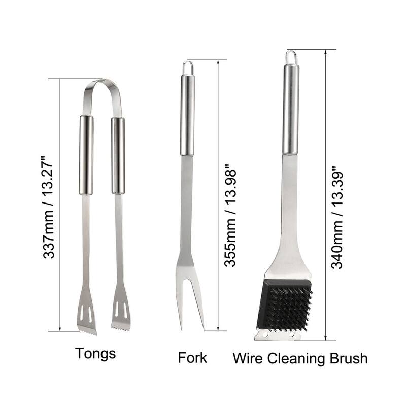 BBQ Grill Tool Set - Stainless Steel Barbecue Grilling Accessories - 12 in 1