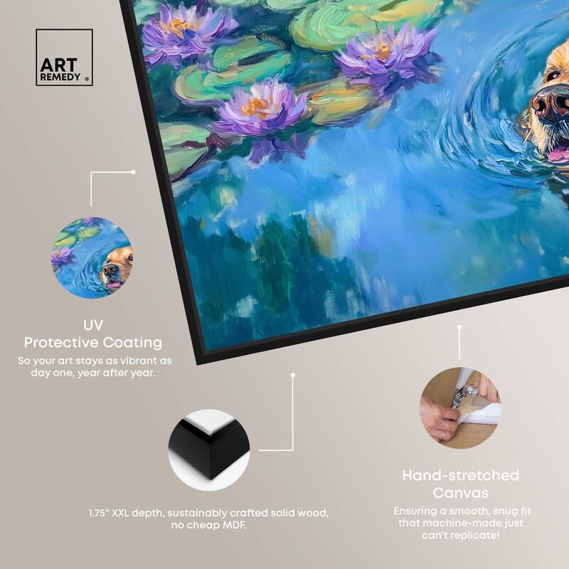 Watery Wag II Canvas by Art Remedy