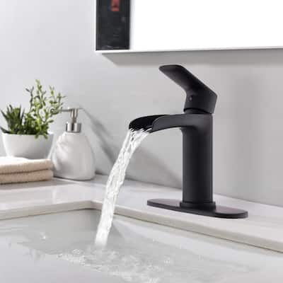 BATHLET Waterfall Bathroom faucet Vanity Sink Faucet Pop Up Drain Stopper