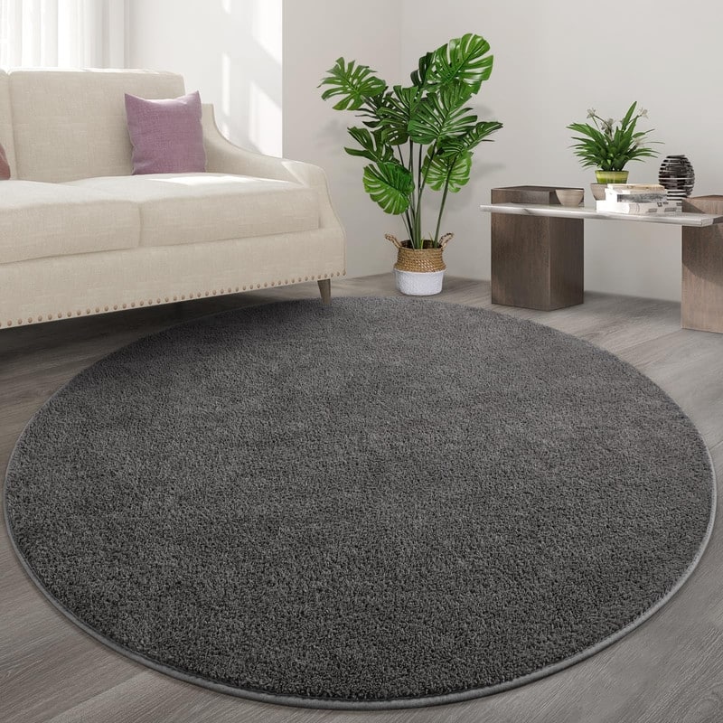 Area Rugs, Dark Grey Super Soft Comfy Thickened Memory-Foam Indoor Carpets