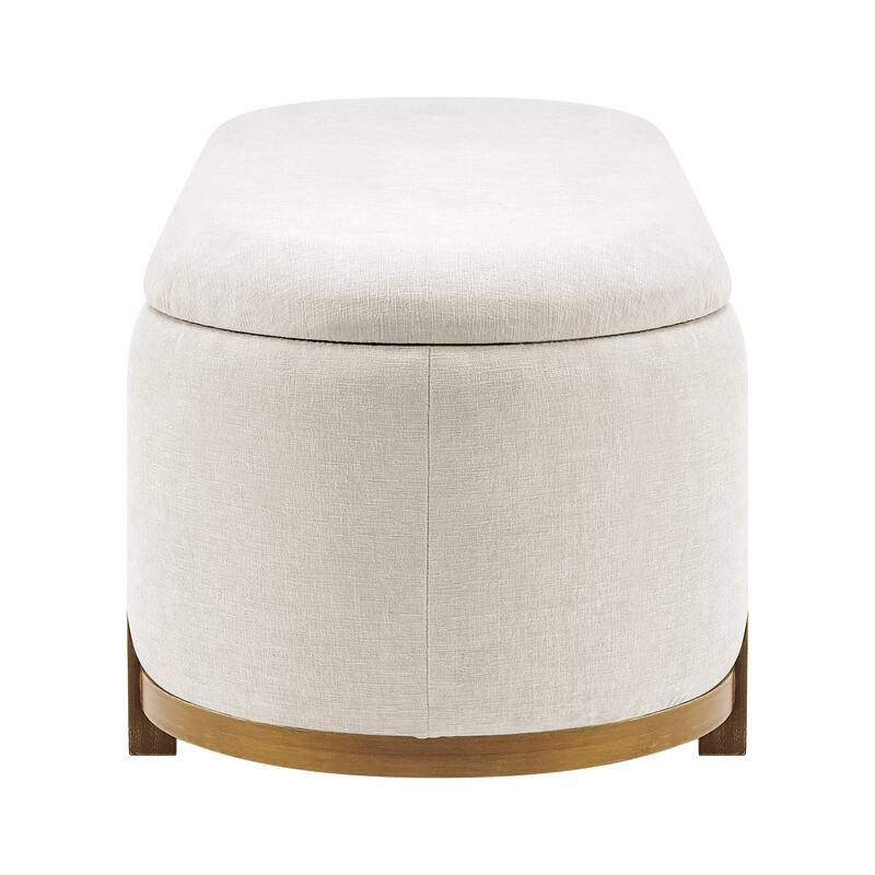 NPD Furniture Ayleen Chenille Storage Bench