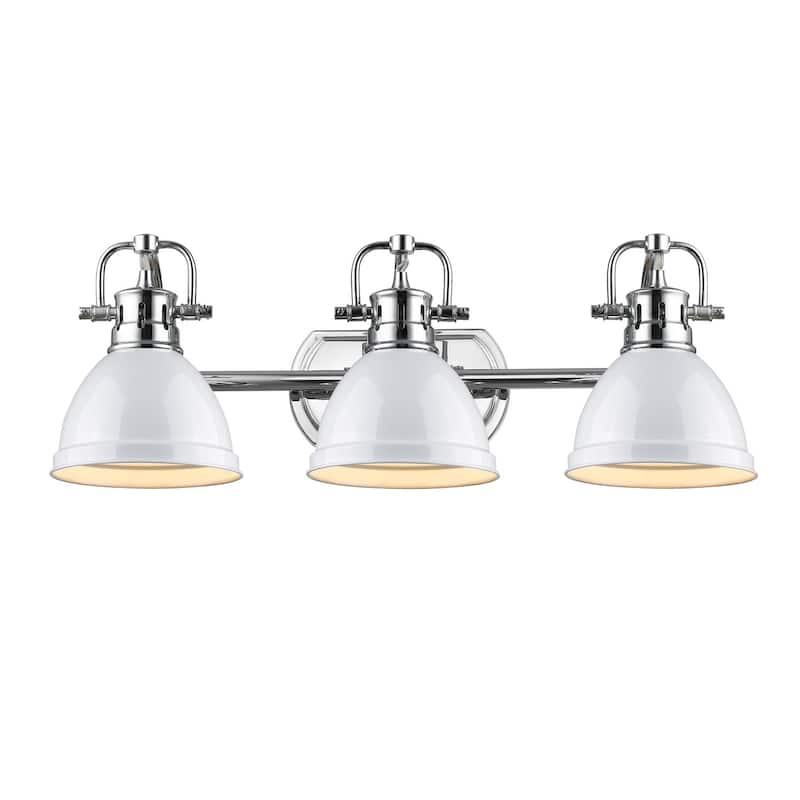 Golden Lighting Duncan 3 Light 25" Wide Bathroom Vanity Light - White