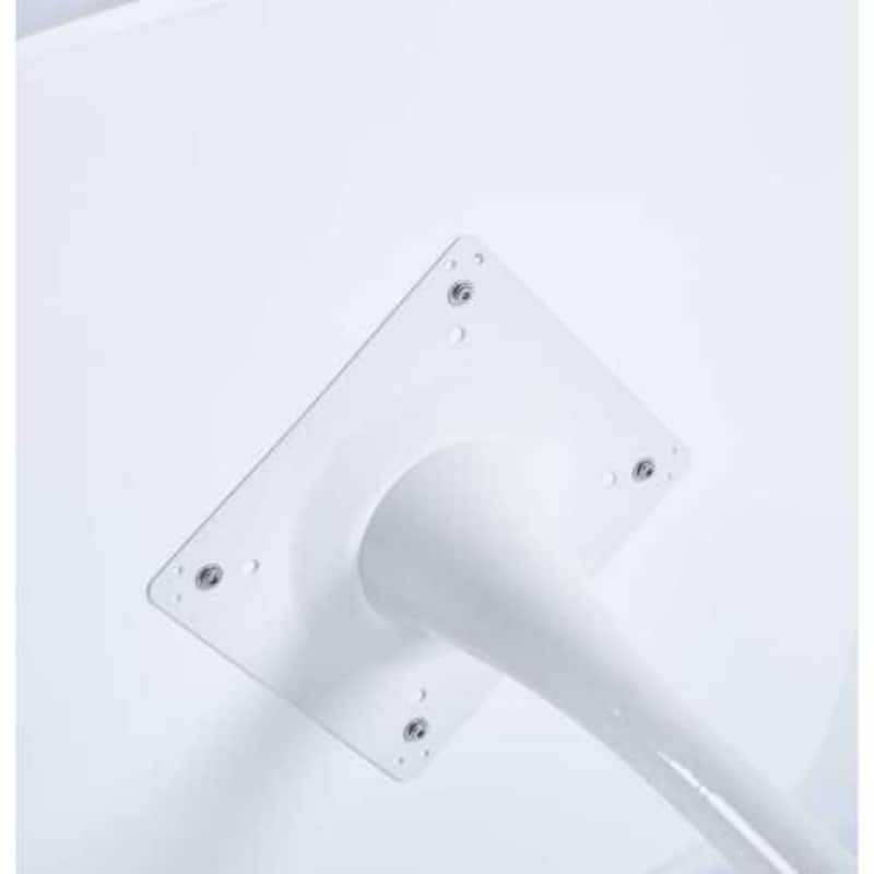 5-Piece Set, Pedestal Dining Table and 4 Transparent Plastic Chairs