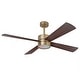 preview thumbnail 23 of 39, 52" Black/ Distressed Brass Smart Dimmable RGB Ceiling Fan with Remote and App Control
