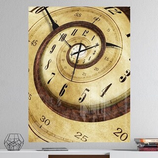 Designart 'Endless Time Spiral' Oversized Contemporary Wall CLock - Bed ...