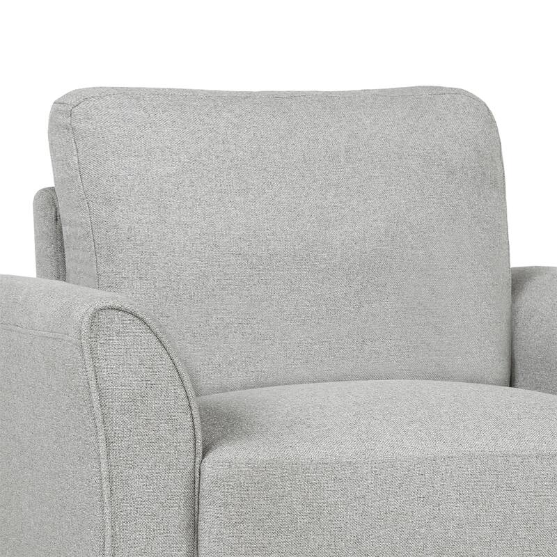 2Pieces Linen Fabric Upholstered Loveseat Sofa and Single Sofa Chair Bed Bath & Beyond 38314691