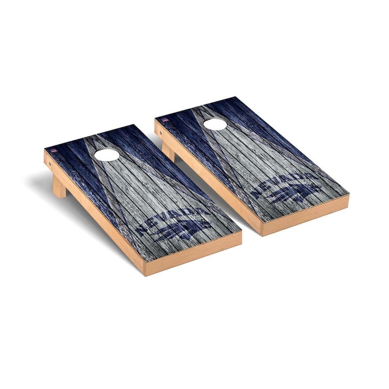 Nevada Wolf Pack Triangle Cornhole Board Set