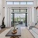 preview thumbnail 23 of 22, UTOPIA ALLEY Wall Mounted 1 inch Industrial Curtain Rods, Blackout, Wrap Around Curtain Rods, Rustic Style, Matte Black
