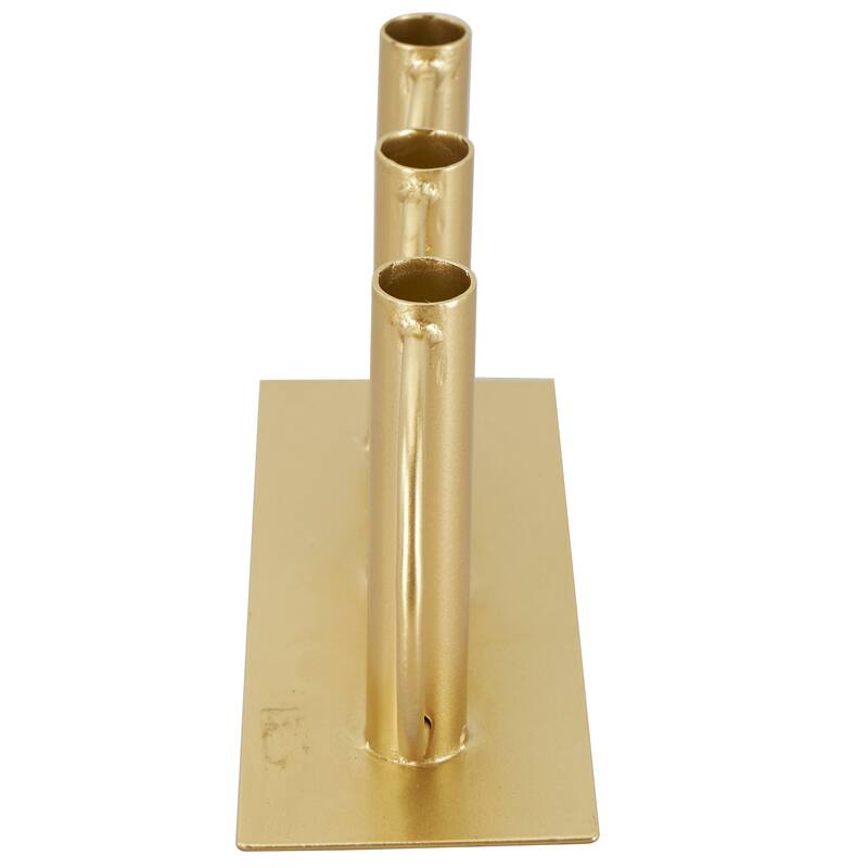 Gold or Black Metal Overlapping Circular Ring Candelabra