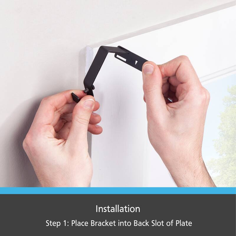 Kenney® Fast Fit™ 5/8" No Measure Curtain Rod Brackets, Set of 2, Brushed Nickel
