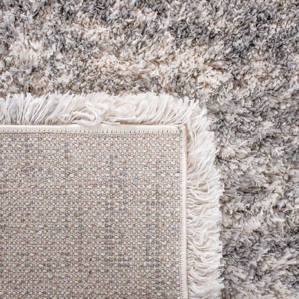 Ivory Dark Grey 9' x 12' SAFAVIEH Iceland Shag Collection ISG511H Modern Non-Shedding Living Room Bedroom Dining Room Entryway Plush 2.6-inch Area Rug 