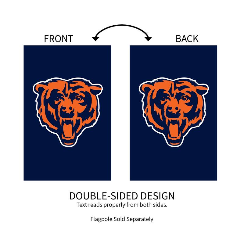 Applique Flag, House Size, Chicago Bears