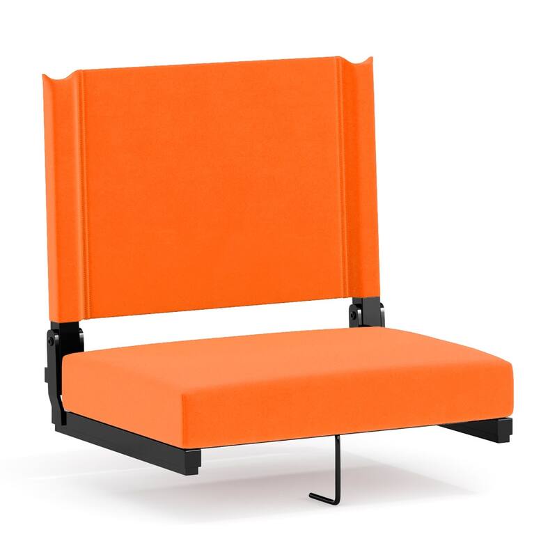 Ultra-Padded Stadium Chair - 18"W x 14"D x 18"H - 18"W x 14"D x 18"H - Orange
