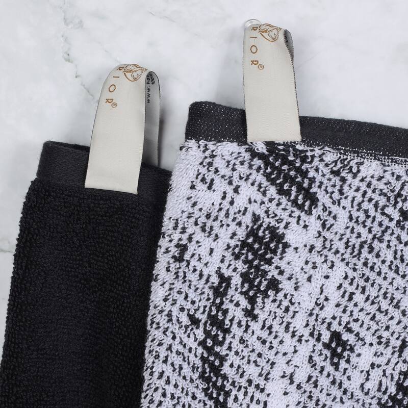 Superior Cotton Quick-Drying Solid and Marble 8 Piece Towel Set