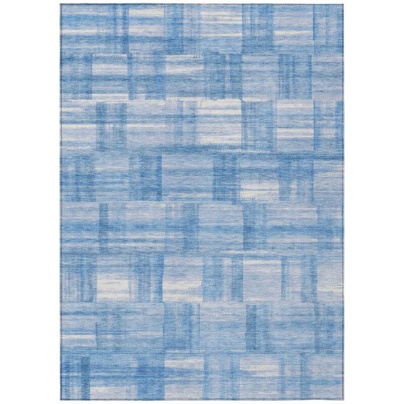 Machine Washable Indoor/ Outdoor Solid Hatches Chantille Rug