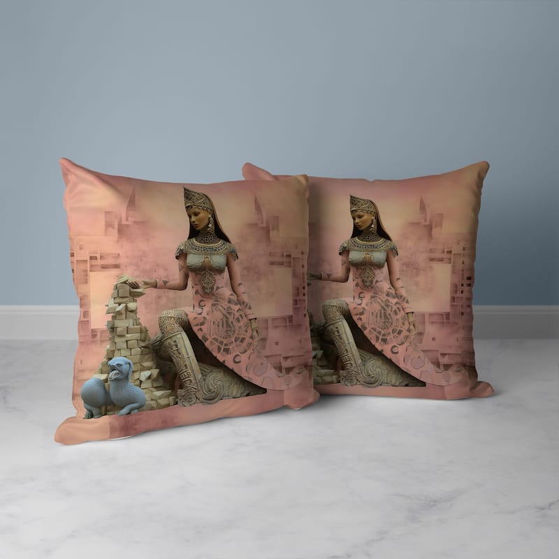 Royal Rapture Faux Suede Reversible Throw Pillow Pink