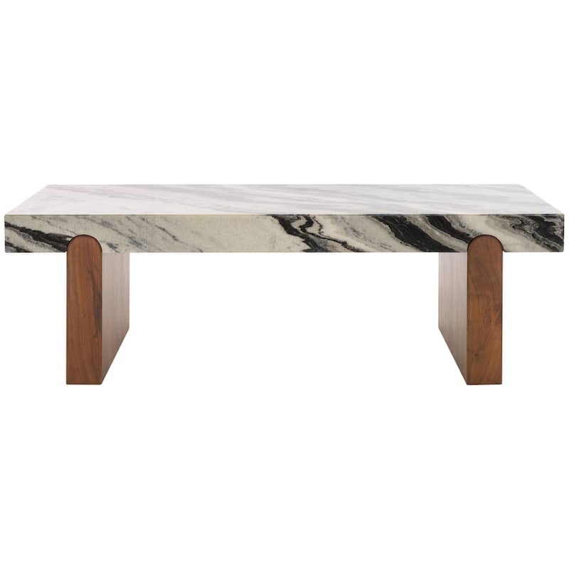 SAFAVIEH Couture Ellebeth Marble Top Coffee Table - 46"W x 23"D x 14"H