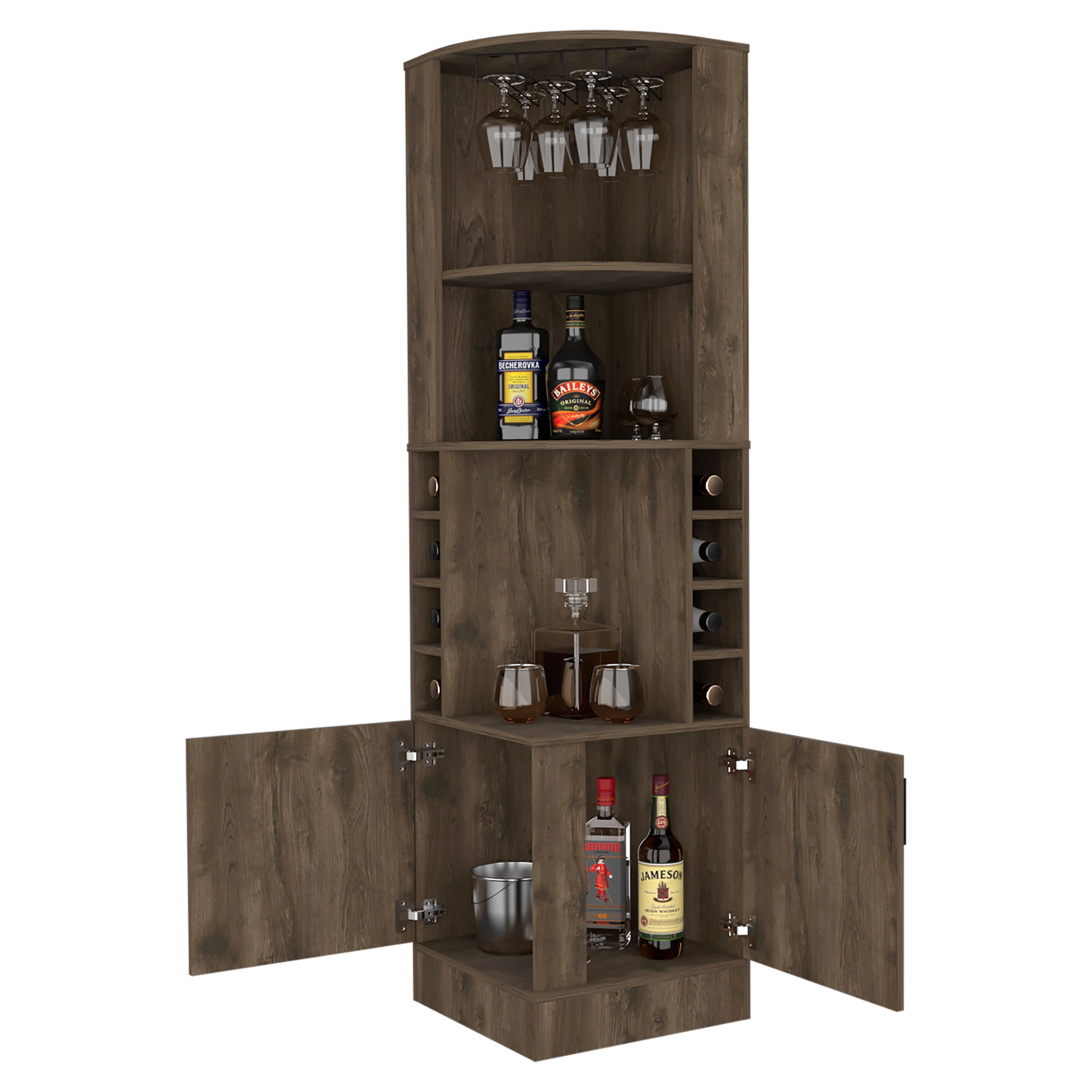 Tuhome syrah corner bar hot sale cabinet