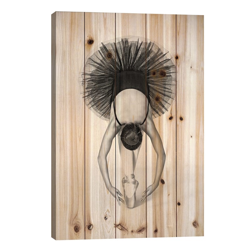 Ballet Technique Print On Wood by Pauline Pentony - Multi-Color - 40x26x1.5