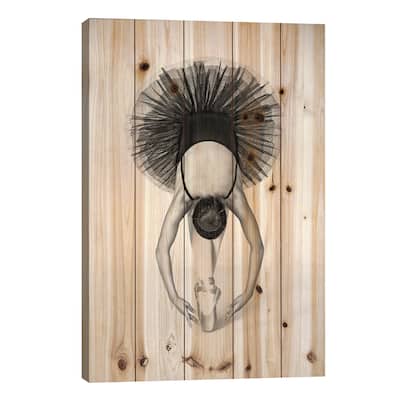 Ballet Technique Print On Wood by Pauline Pentony - Multi-Color
