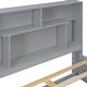 preview thumbnail 33 of 32, Full Size Platform Bed with Storage Headboard and Drawers - White Finish