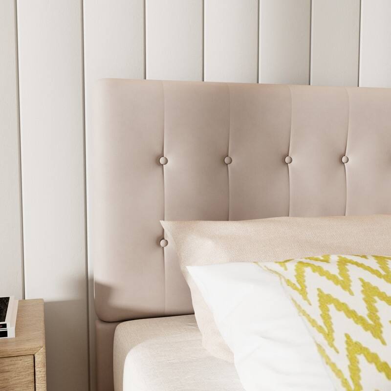 Plywood Frame Upholstered Platform Bed with Lift-up Storage