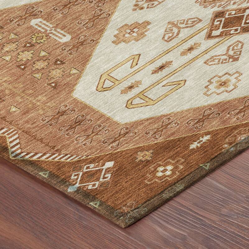 Machine Washable Indoor/ Outdoor Global Hiawatha Chantille Rug