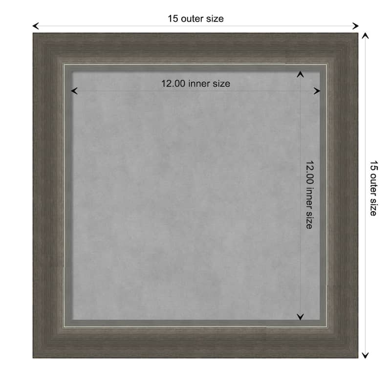 Amanti Art Domus Dark Silver Framed Magnetic Board - Board Size 12x12