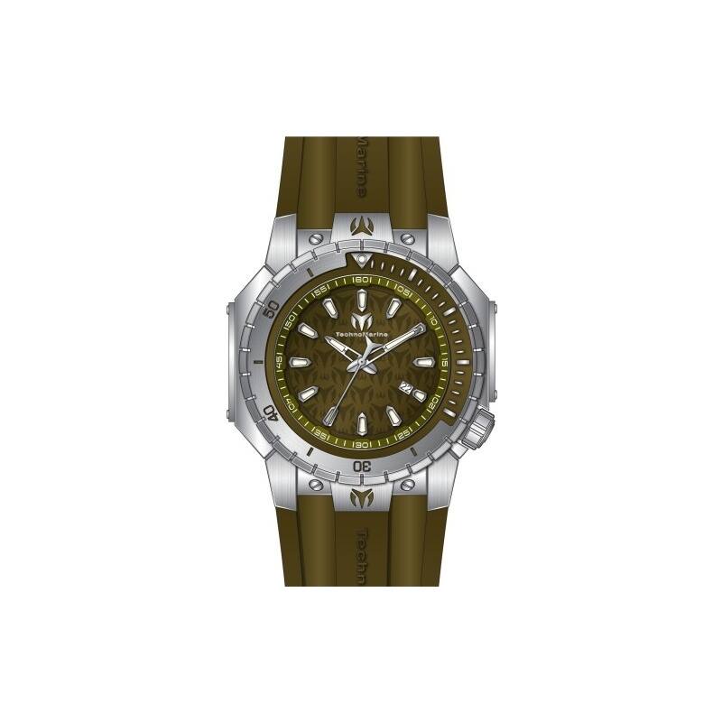Technomarine Men's TM-224008 Manta Quartz 3 Hand Green Dial Watch