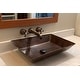 preview thumbnail 4 of 10, 20-in Rectangle Vessel Hammered Copper Sink (VREC2014DB)
