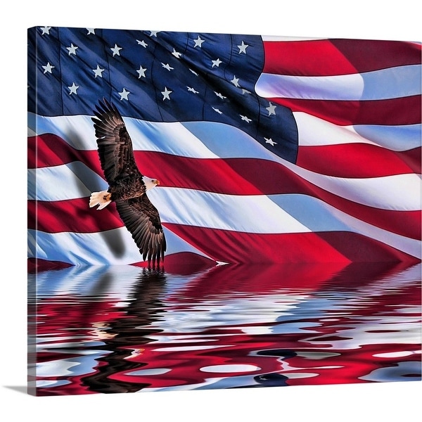 Shop Soaring Bald Eagle Composite With An American Flag