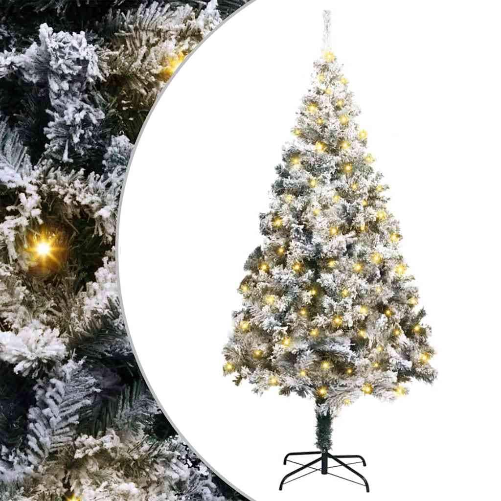 vidaXL Artificial Christmas Tree Green 70.9" PVC and Steel and Plastic